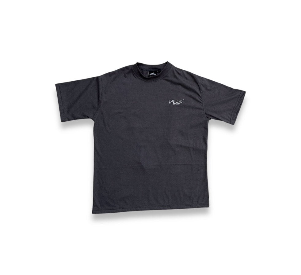WOVEN ESSENCE TEE - GRAY