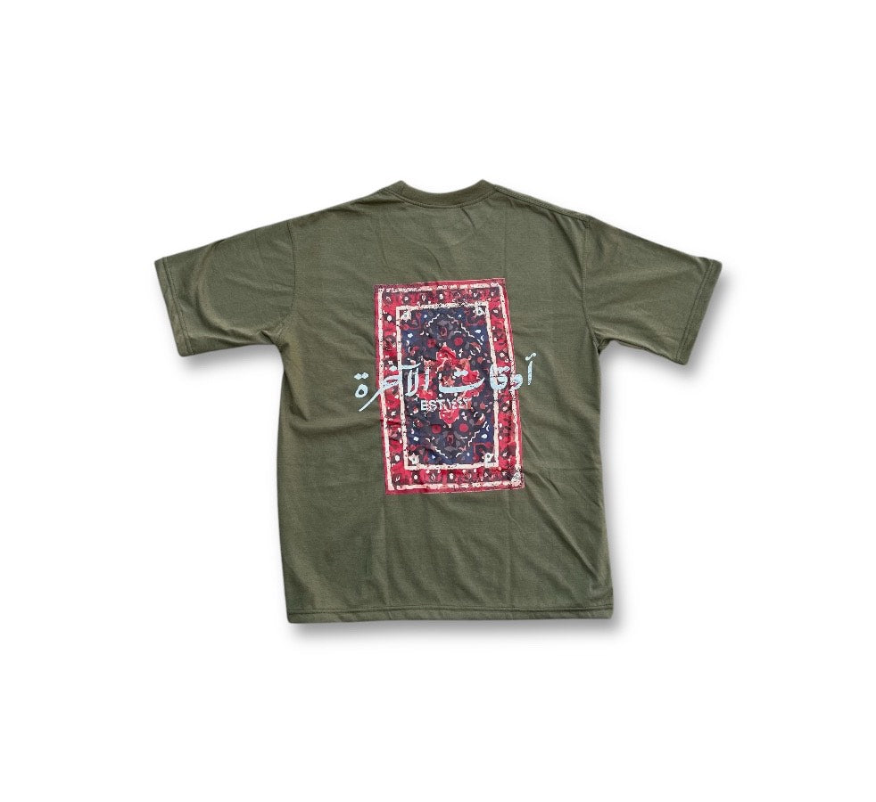 WOVEN ESSENCE TEE - OLIVE