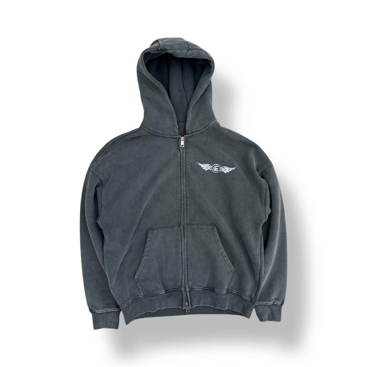ANGEL WINGS HOODIE - GRAY FADED
